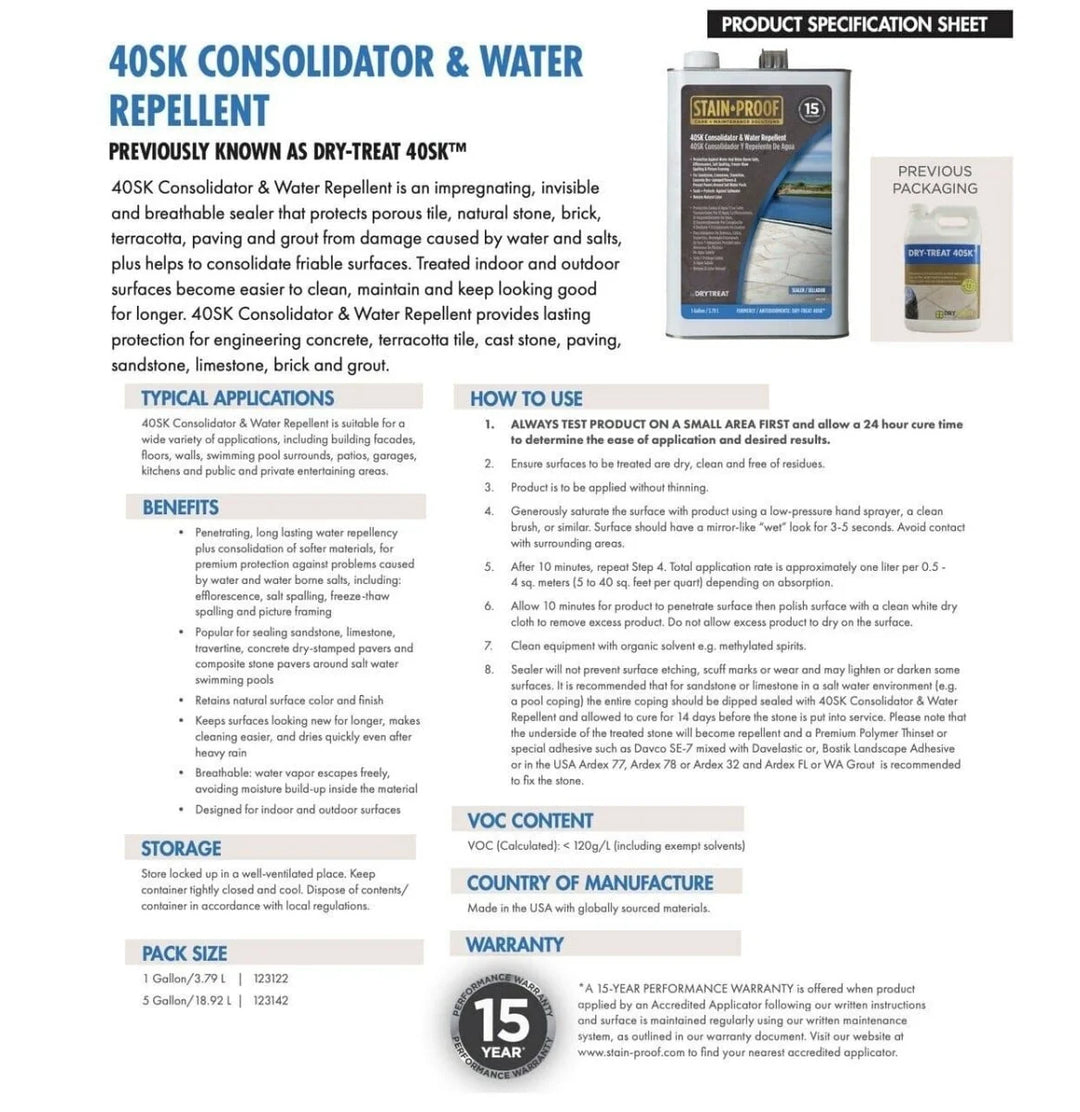40SK Consolidator &amp; Water Repellent