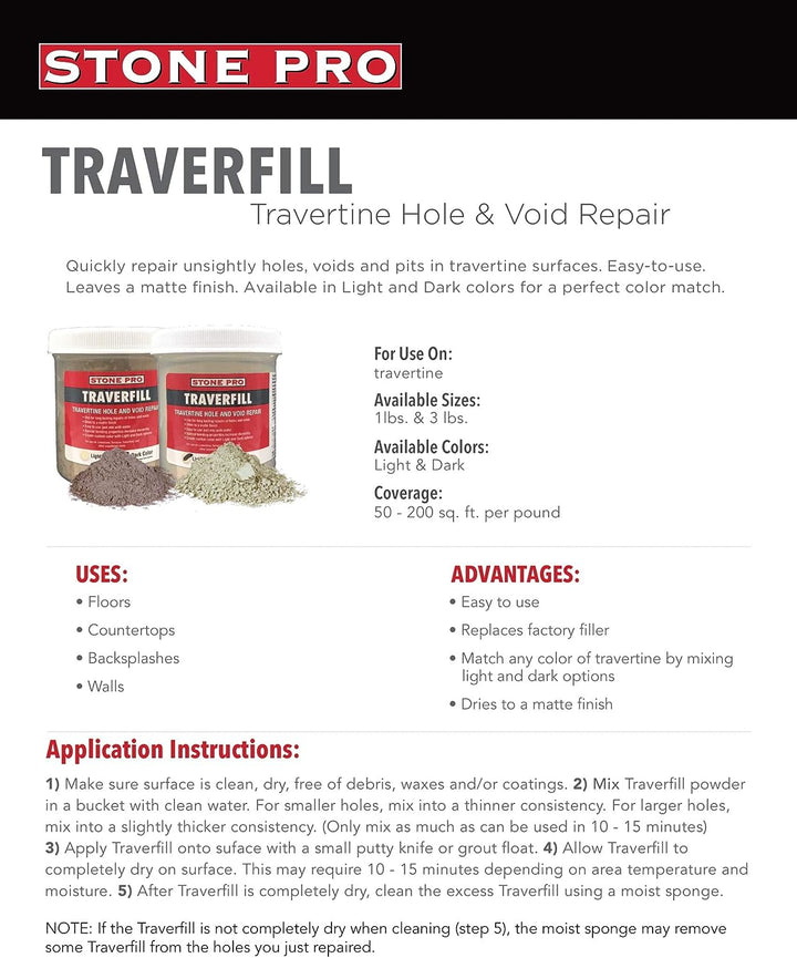 Traverfill Travertine Hole Filler